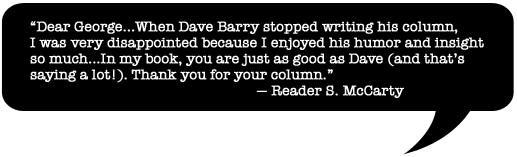 A reader is overly generous with praise